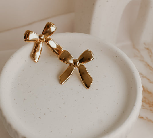 Golden Bow Earrings