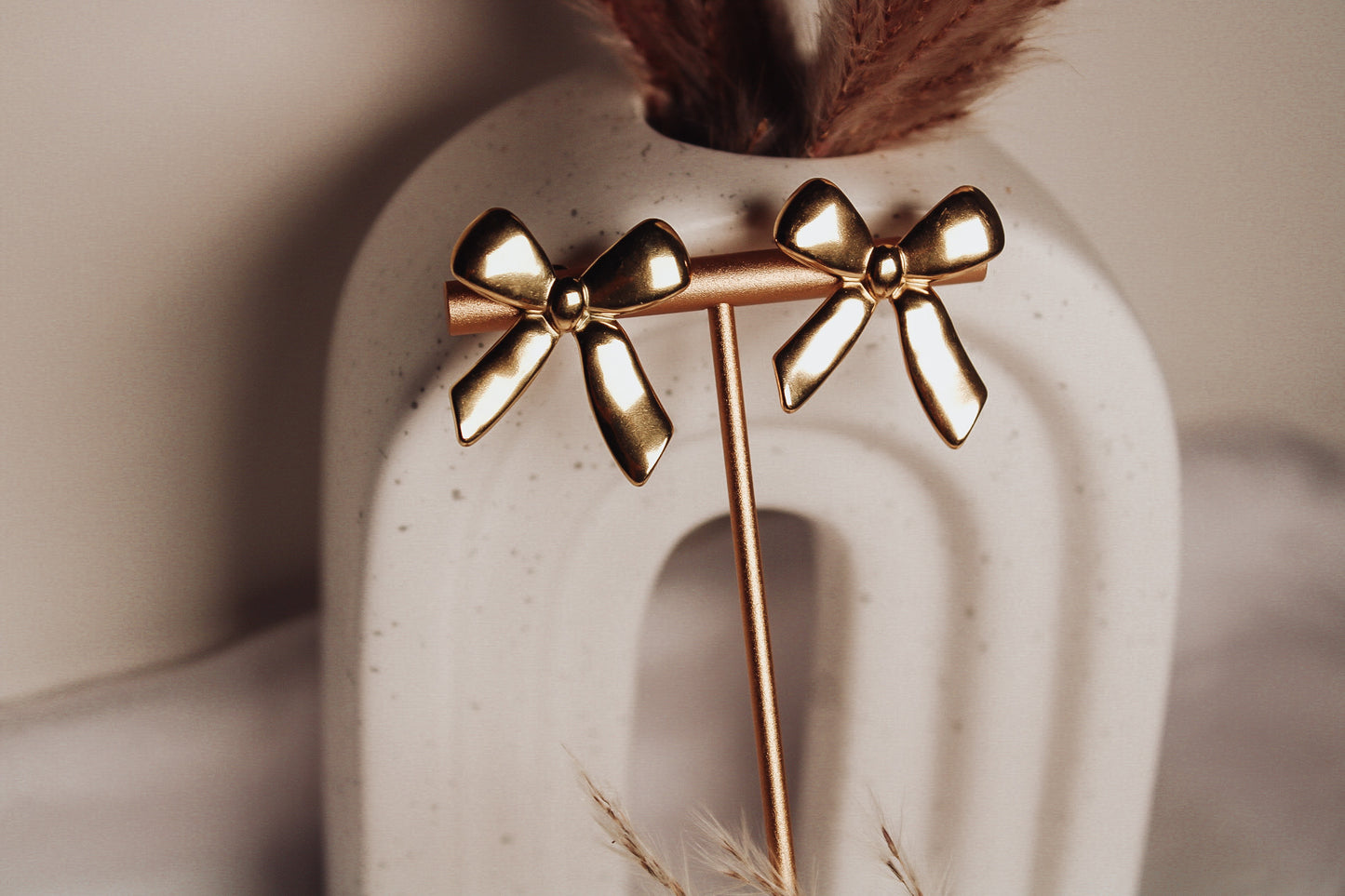 Golden Bow Earrings