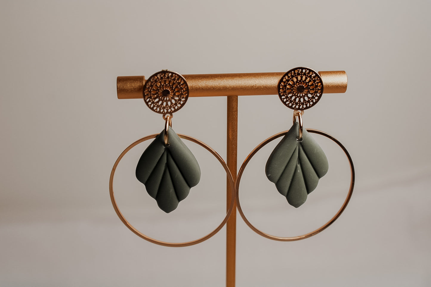 Green Leaf Earrings